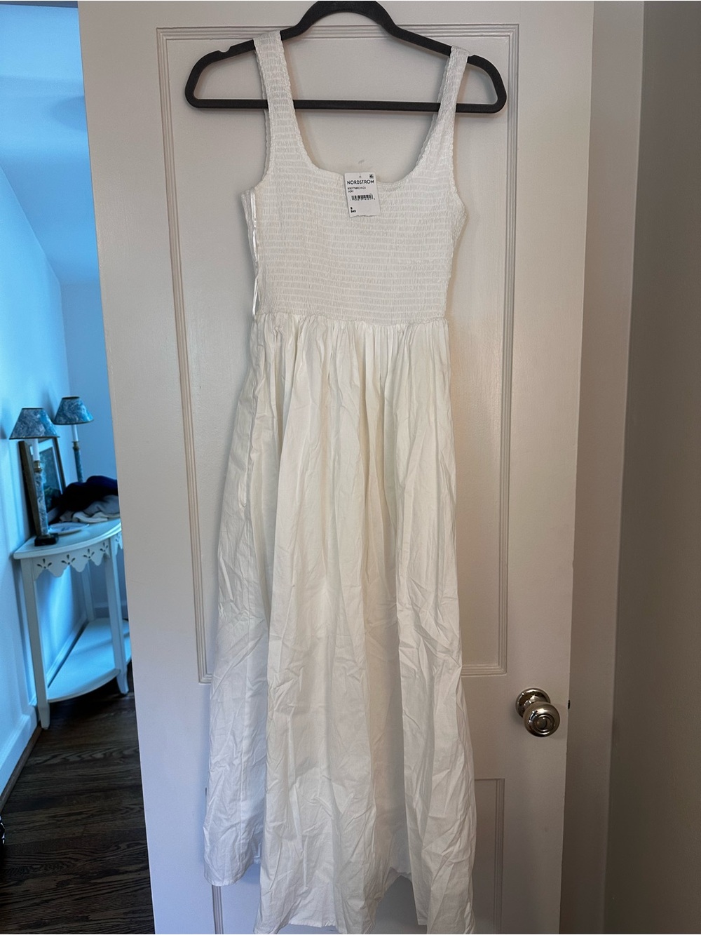 Nordstrom White Smocked Maxi Dress